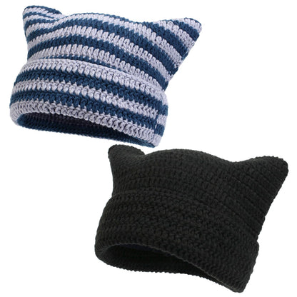 Women Beanie Warm Winter Hats, Soft Knit Lazy Beanie for Women, Women Cat Beanie，Women Fox hat, Slouchy Beanies for Women