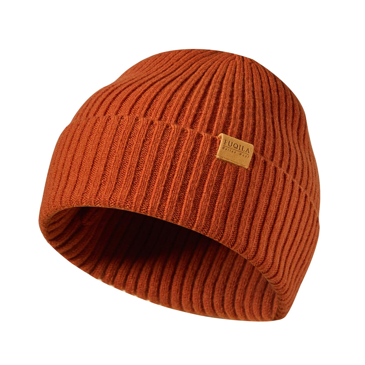 100% Merino Wool Cuff Beanie Hat, Unisex Warm Winter Caps Soft, Breathable & Cozy Stretchy Knitted Cuffed Cap