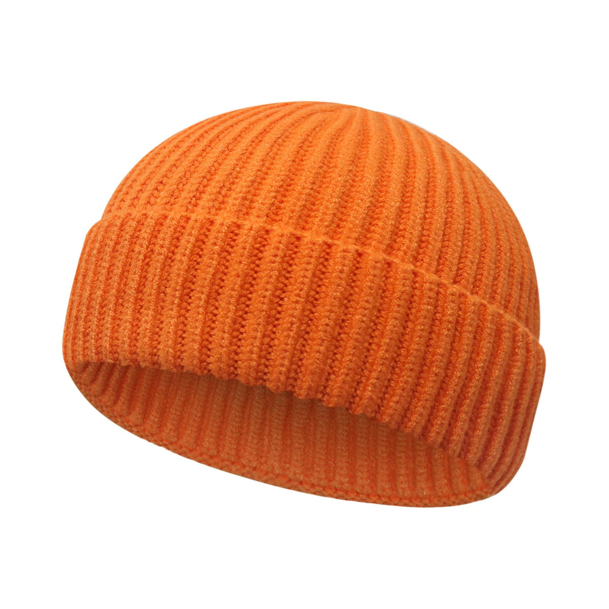 Wool Fisherman Beanies for Men Women Short Cuff Knit Beanie
