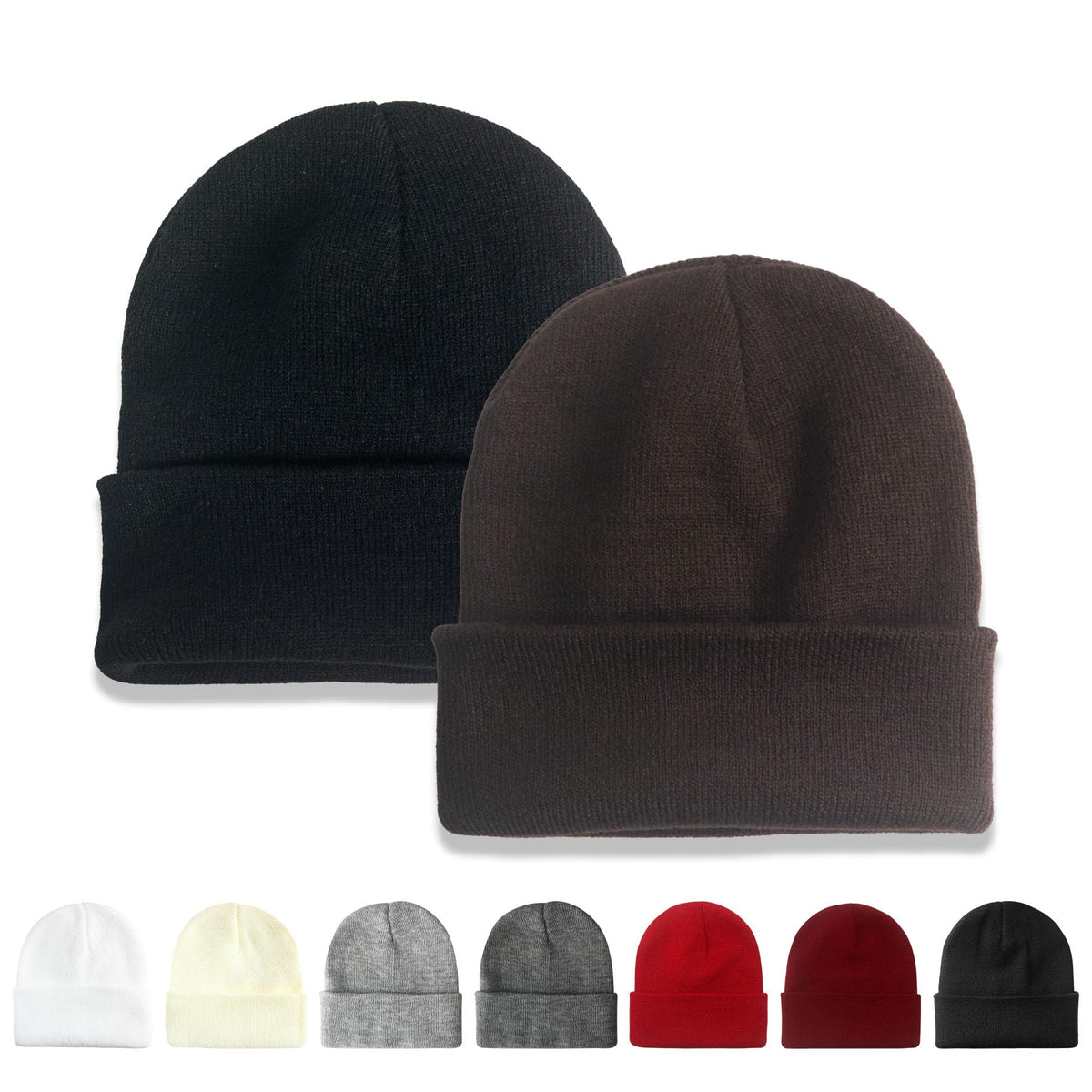 NPQQUAN 2 Packs Beanie for Men Women Winter Hats for Mens Beanie Skull Cap