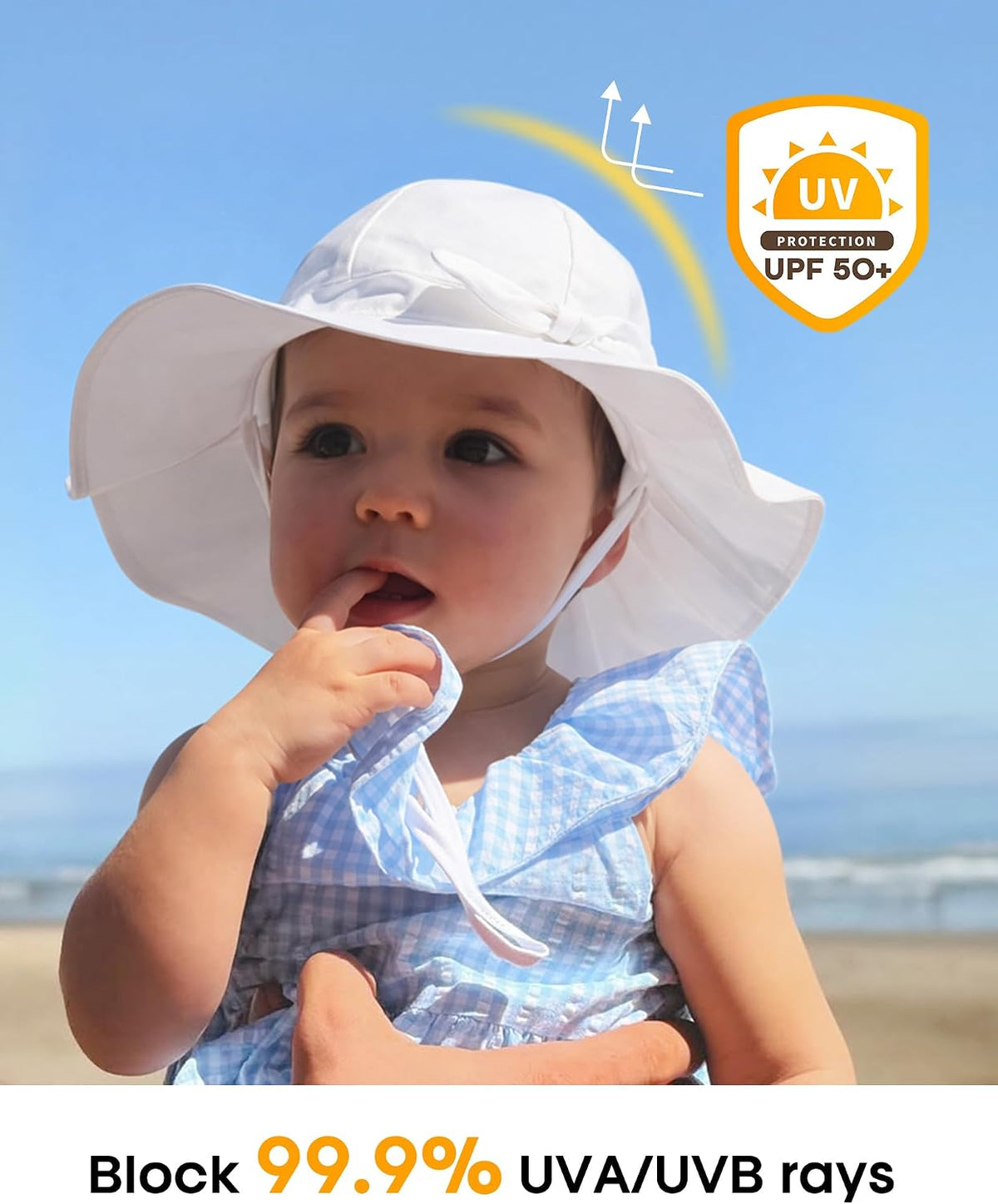 FURTALK Baby Sun Hat Toddler Beach Hats with UPF 50+ Sun Protection Wide Brim Girls Bucket Hat