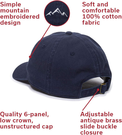Outdoor Cap Mountain Embroidered Dad Hat Adjustable Soft Cotton Polo Style Unstructured Baseball Cap for Men & Women