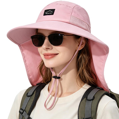 Rosoz Outdoor Sun Hat for Men Women, UPF 50+Fishing Hat with Neck Flap