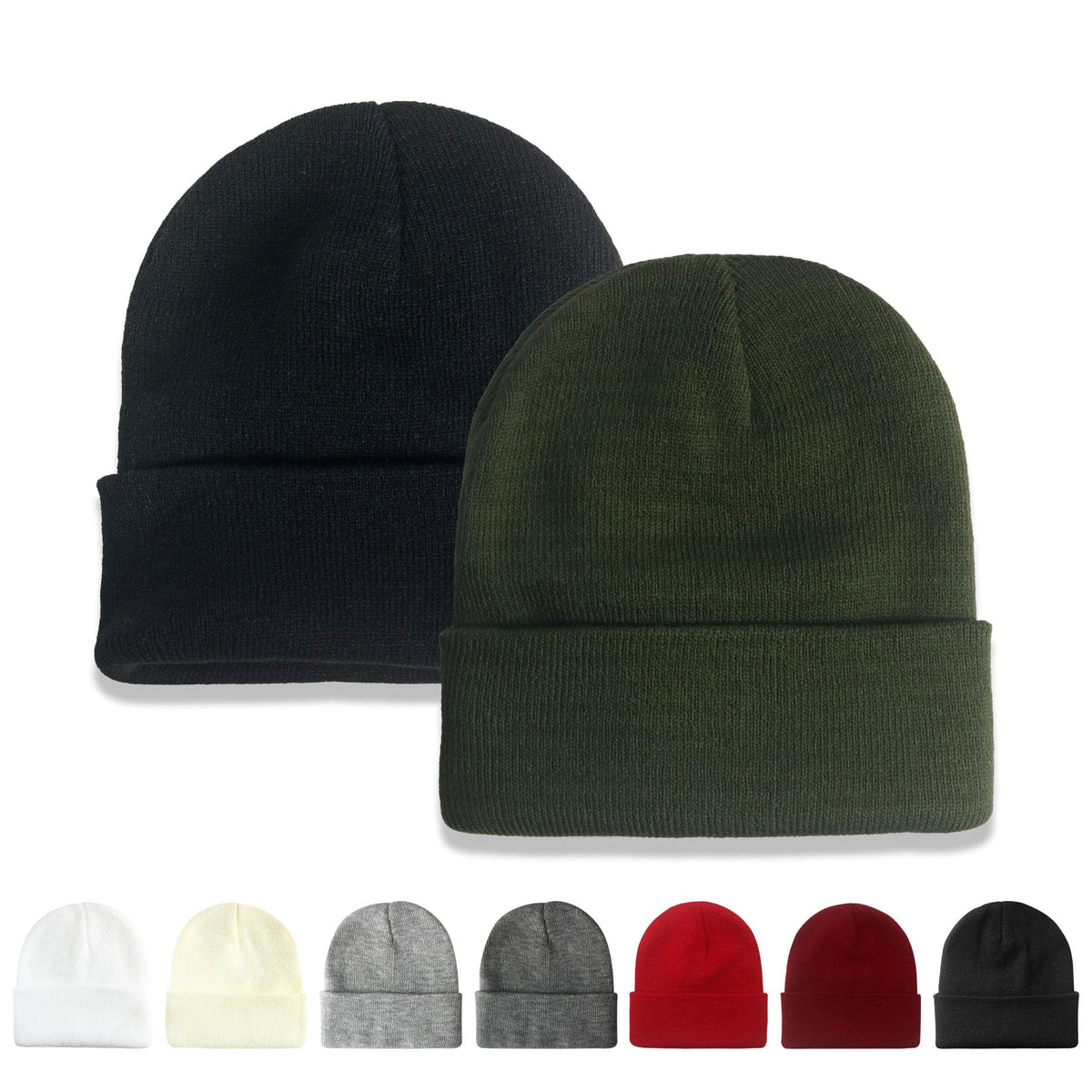 NPQQUAN 2 Packs Beanie for Men Women Winter Hats for Mens Beanie Skull Cap