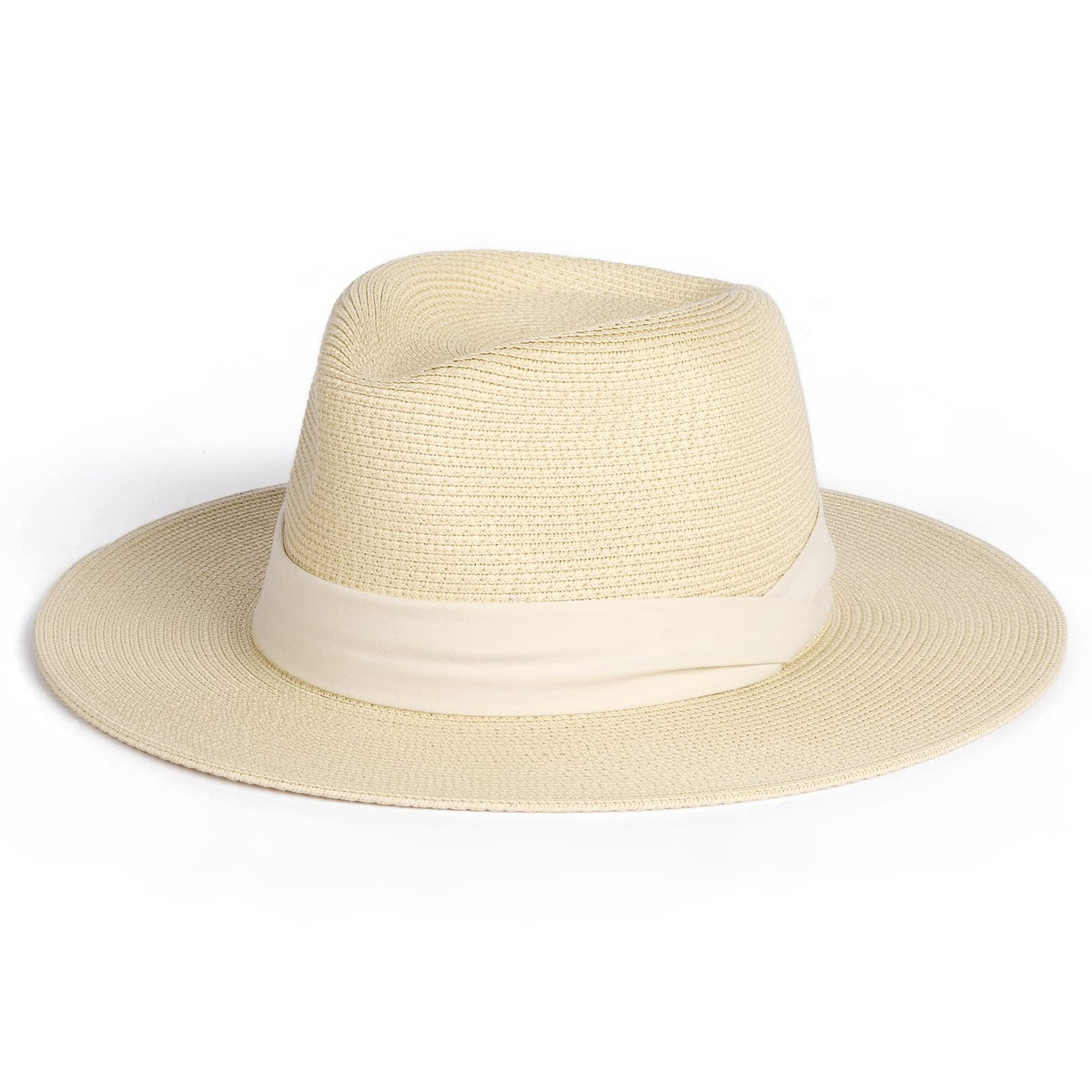 FURTALK Womens Mens Wide Brim Straw Panama Hat Fedora Summer Beach Sun Hat