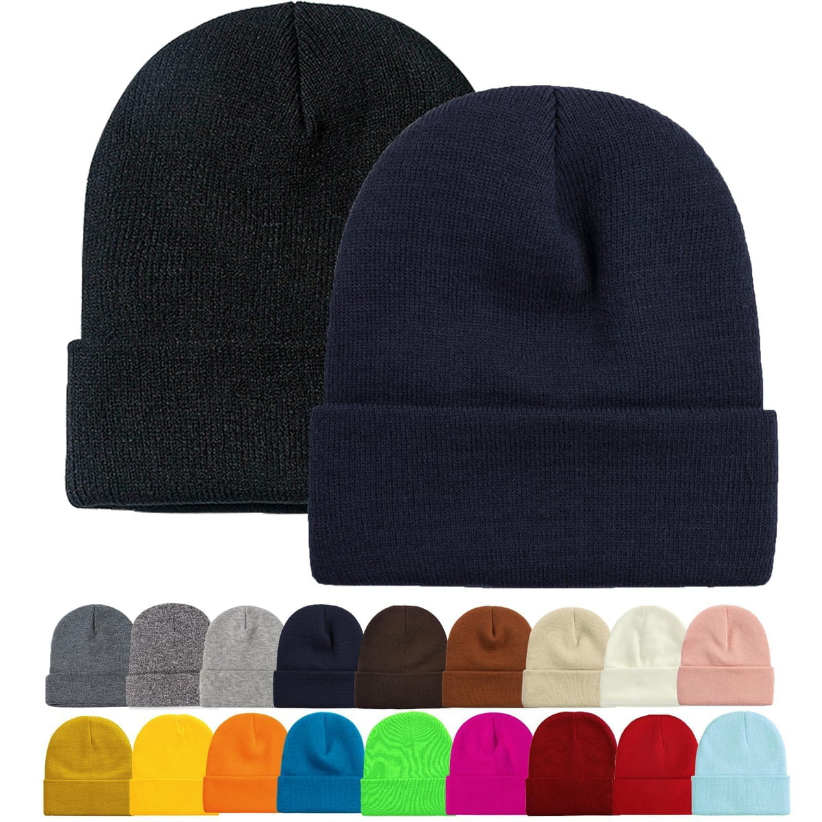 ZOORON Beanie for Men Women Slouchy Winter Beanie Hats Cuffed Skull Caps