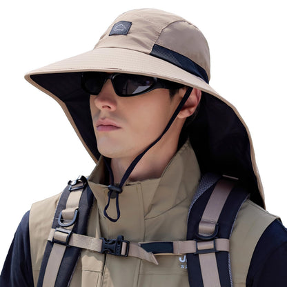 Rosoz Outdoor Sun Hat for Men Women, UPF 50+Fishing Hat with Neck Flap