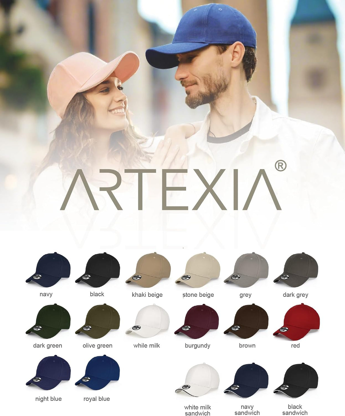 Artexia Baseball Cap 100% Cotton Hats for Men Hats for Women Cooling Performance Womens Baseball Caps