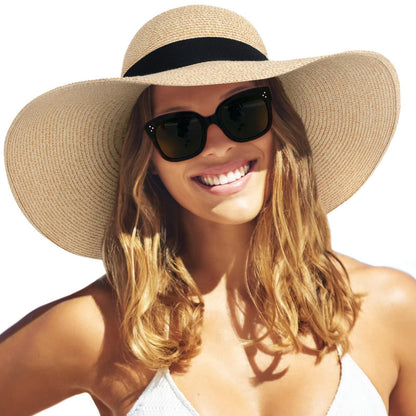 FURTALK Womens Sun Straw Hat Wide Brim Floppy Summer Beach Hats for Women