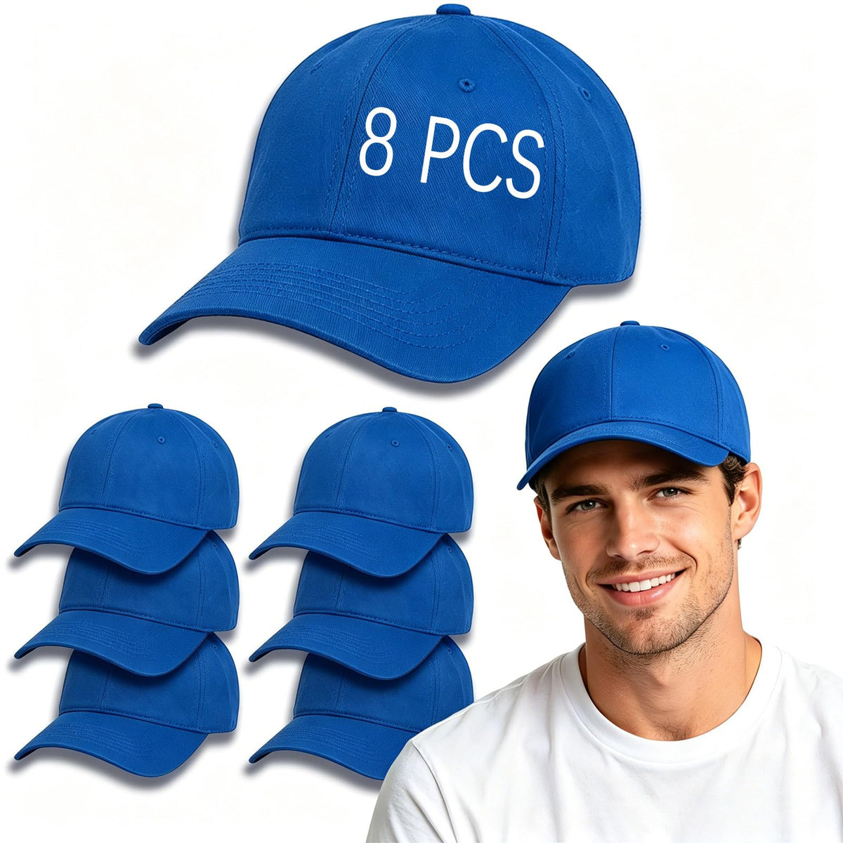 Baseball Cap for Men Women,with Ventilation Eyelets, Adjustable Fit for Hiking Fishing Running Golf