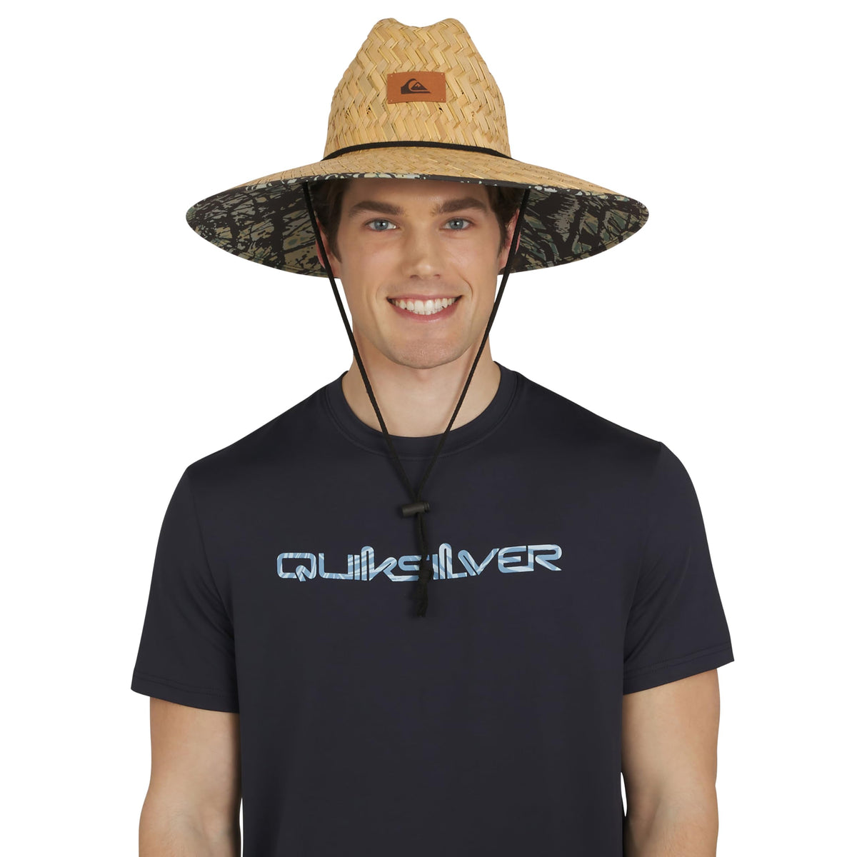 Quiksilver Men's Wide Brim Outdoor Lifeguard Straw Sun Hat