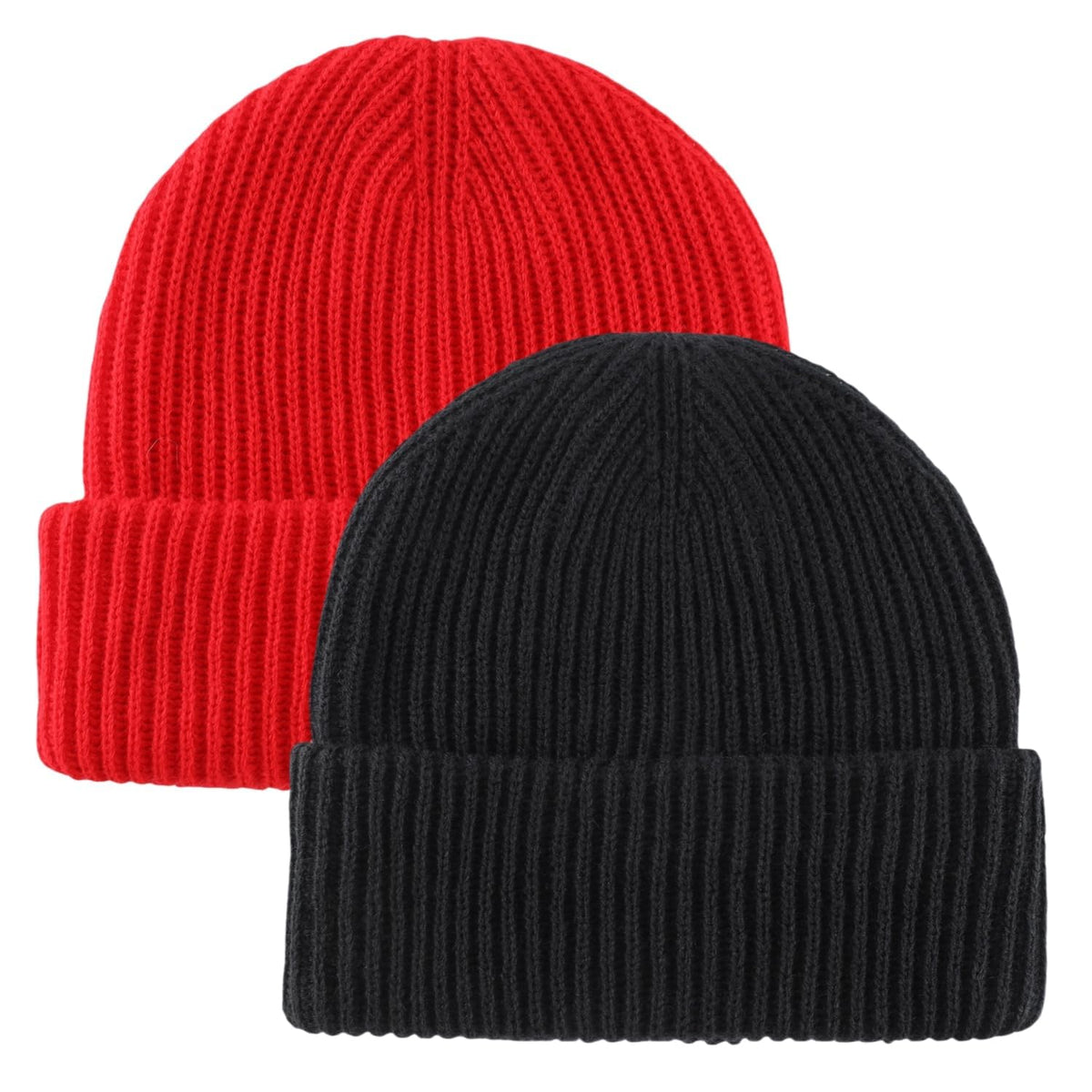 Home Prefer Rib Knit Beanie Hat for Men and Women Cuffed Beanie Winter Hat