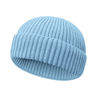 Wool Fisherman Beanies for Men Women Short Cuff Knit Beanie