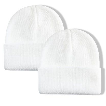 PFFY Unisex Beanie Hats for Men Women Plain Knit Winter Beanies Warm Hat