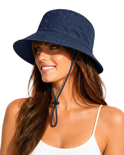Water-Resistant UPF 50+ Sun Bucket Hat Packable Brimmed for Women Men