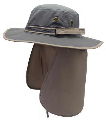 Home Prefer UPF50 Mens Sun Hat with Neck Flap Quick Dry UV Protection Cap Womens Wide Brim Fishing Hat Neck Flap Beach Garden