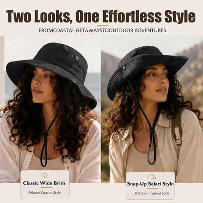 Womens Satin Lined Sun Hat UV Protection Washed Cotton Sun Hat with Satin Lining for Outdoor Beach Travel Hiking