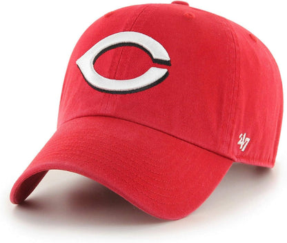 47 Brand MLB Team Color Home Primary Logo Clean Up Adjustable Baseball Cap Hat, Adult