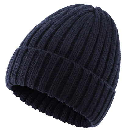 Connectyle Women's Rib Knit Cuffed Beanie Hat Stretch Acrylic Winter Hat Thick Warm Snow Ski Cap