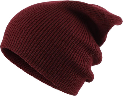 Home Prefer Mens Winter Hats Thick Knit Cuff Beanie Cap Warm Stocking Beanie Hat for Men Women Hunting Fishing Gardening