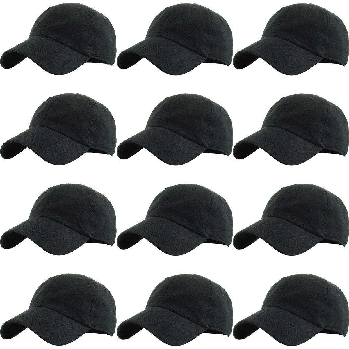 KBETHOS Classic Unisex Cotton Adjustable Low Crown Baseball Cap – Plain Dad Hat