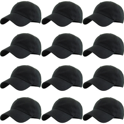KBETHOS Classic Unisex Cotton Adjustable Low Crown Baseball Cap – Plain Dad Hat