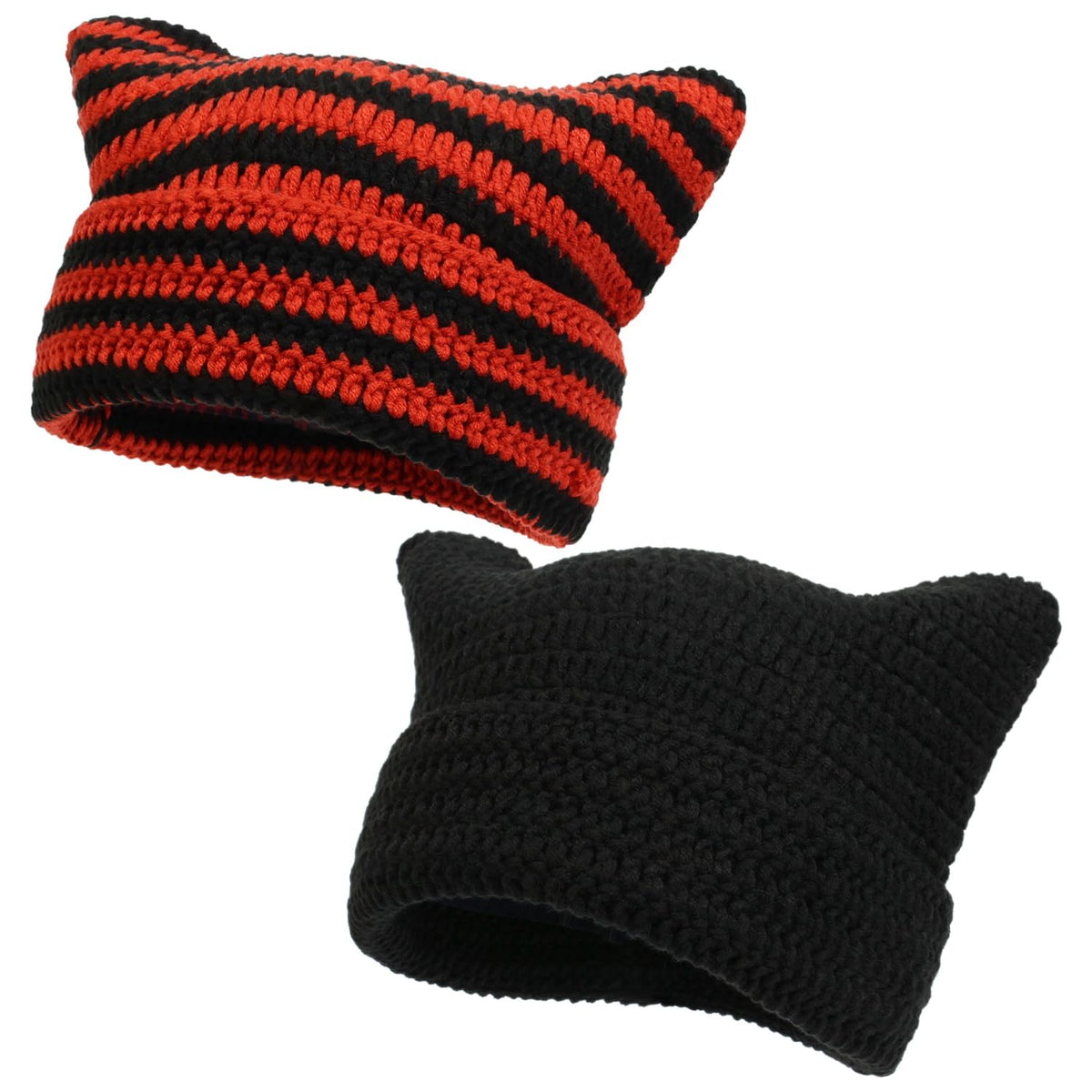 Women Beanie Warm Winter Hats, Soft Knit Lazy Beanie for Women, Women Cat Beanie，Women Fox hat, Slouchy Beanies for Women