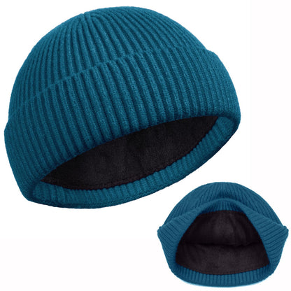 ROYBENS Swag Wool Knit Cuff Short Fisherman Beanie for Men Women Winter Hat