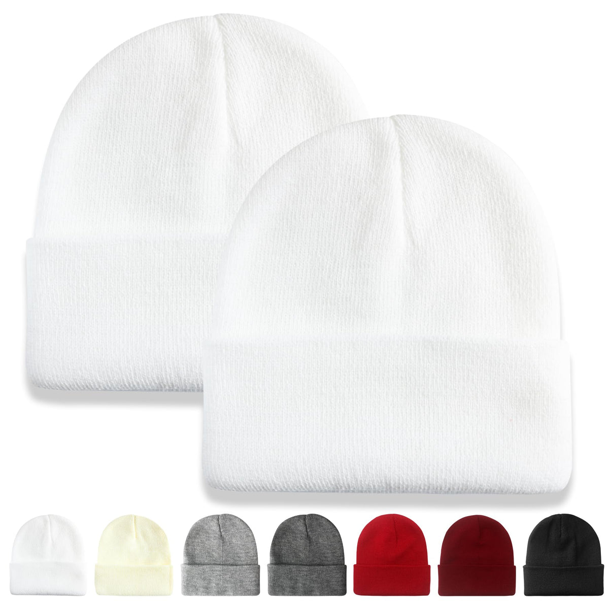 NPQQUAN 2 Packs Beanie for Men Women Winter Hats for Mens Beanie Skull Cap