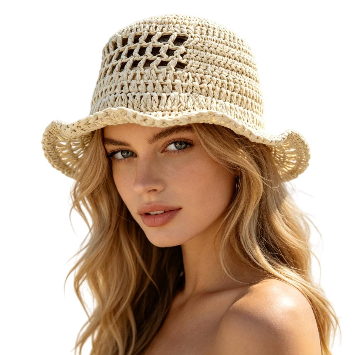 Floppy Big Beach Straw Hats for Women Foldable Summer Wide Brim Packable Sun Hat Womens Travel Straw Fedora Hat