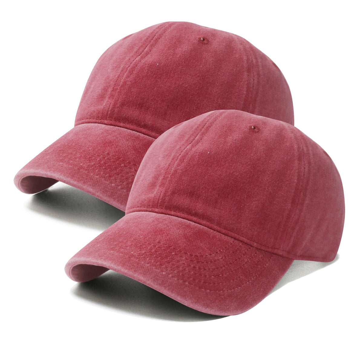 PFFY 2 Packs Vintage Washed Distressed Baseball Cap Dad Hat for Men Women