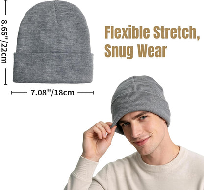 NPQQUAN 2 Packs Beanie for Men Women Winter Hats for Mens Beanie Skull Cap