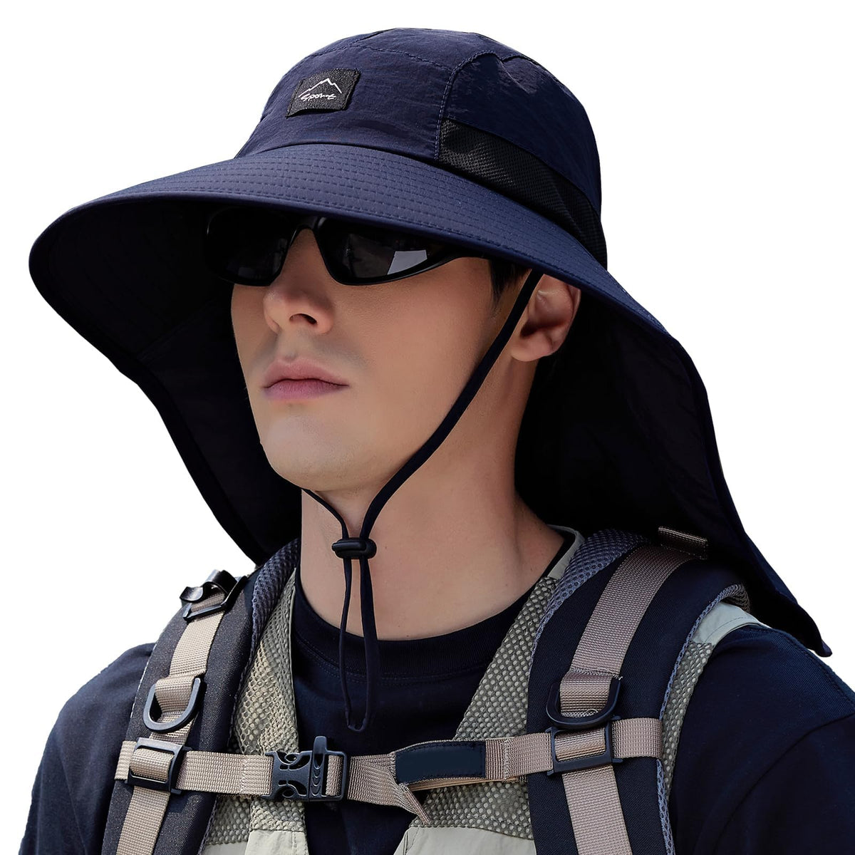 Rosoz Outdoor Sun Hat for Men Women, UPF 50+Fishing Hat with Neck Flap