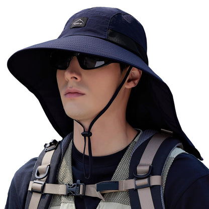 Rosoz Outdoor Sun Hat for Men Women, UPF 50+Fishing Hat with Neck Flap