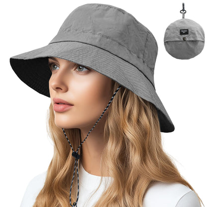 NPQQUAN Sun Bucket Hats for Woman Men Lightweight Sun Hat Packable Foldable