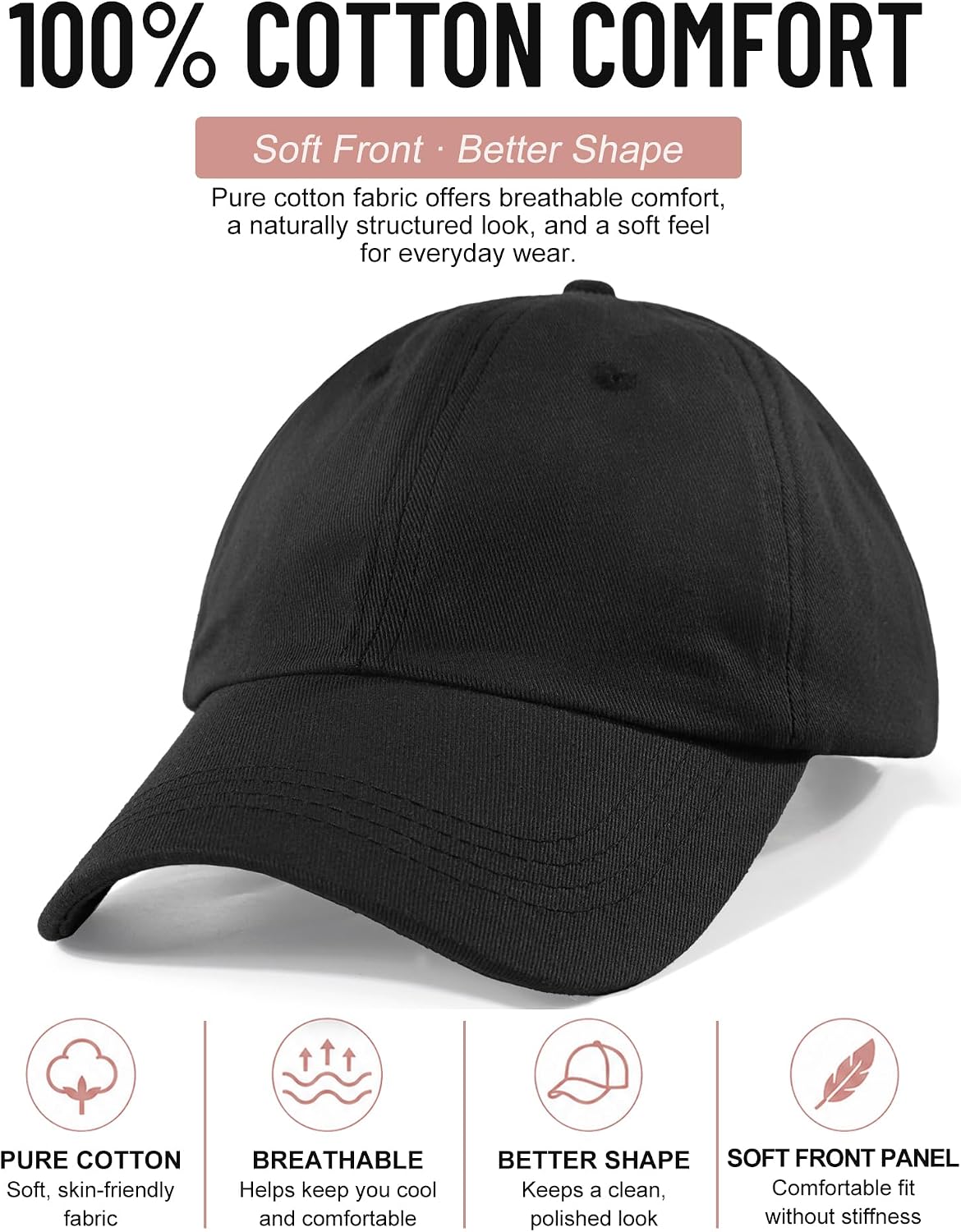 Lvaiz Womens Satin Lined Baseball Cap Washed Cotton Adjustable Dad Hat