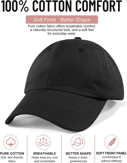 Lvaiz Womens Satin Lined Baseball Cap Washed Cotton Adjustable Dad Hat