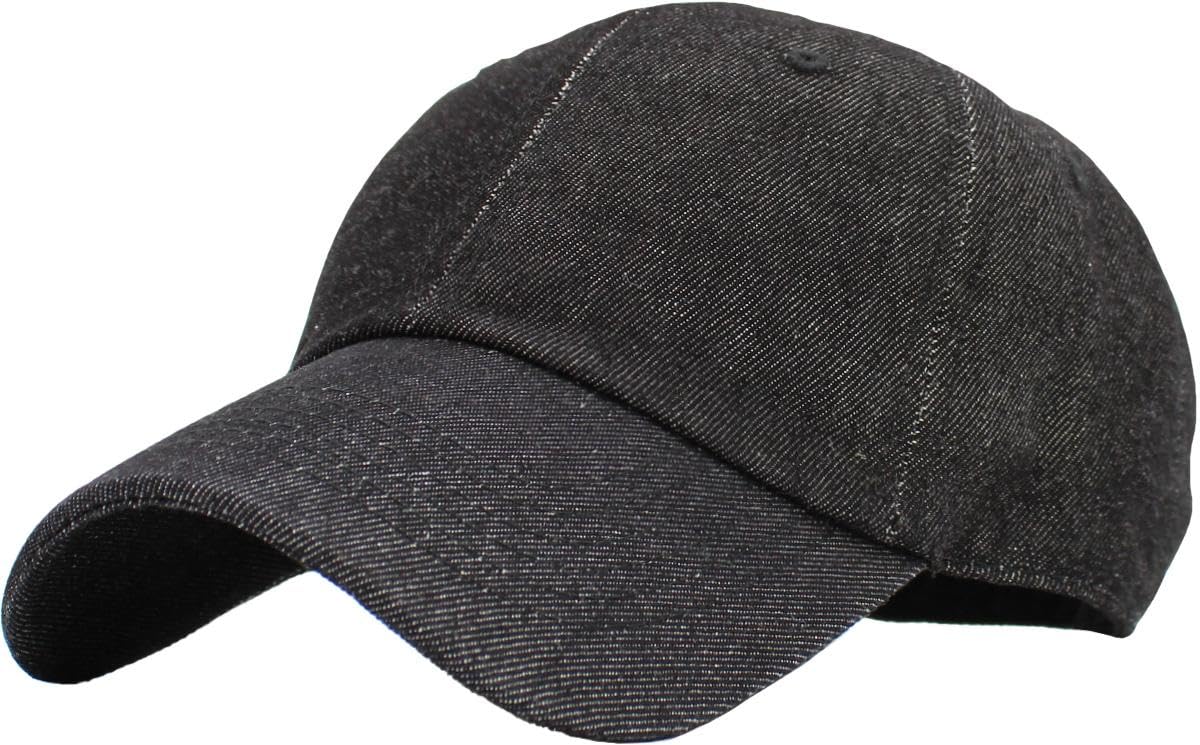 KBETHOS Classic Unisex Cotton Adjustable Low Crown Baseball Cap – Plain Dad Hat