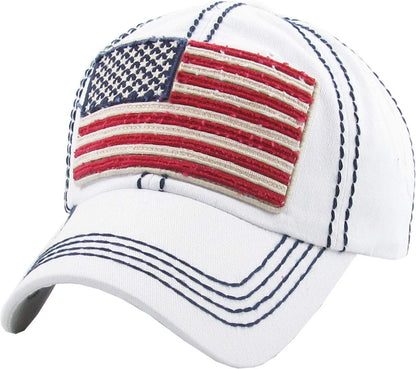 KBETHOS Flag USA America Military Thin Blue Line Thin Red Line Vintage Distressed Baseball Cap Dad Hat Unisex Adjustable…