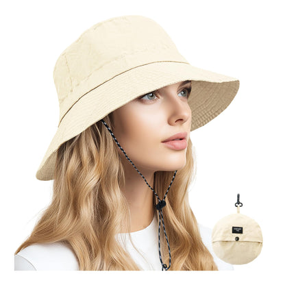NPQQUAN Sun Bucket Hats for Woman Men Lightweight Sun Hat Packable Foldable