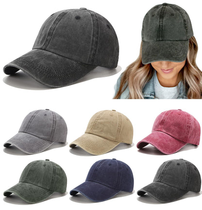 5/6 Packs Vintage Washed Plain Baseball Cap Distressed Dad Golf Hat for Men Women