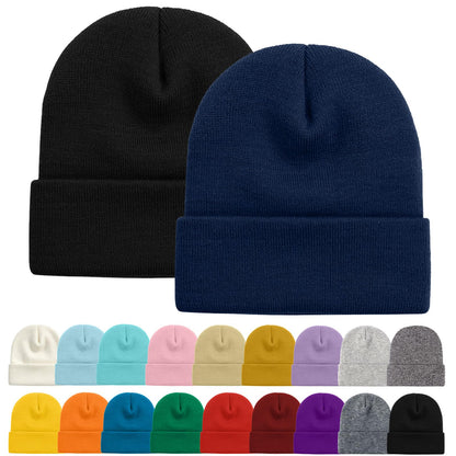 ZOORON Beanie for Women Men Ski Watch Cap Cuffed Plain Skull Knit Hat Soft Fisherman Winter Hat