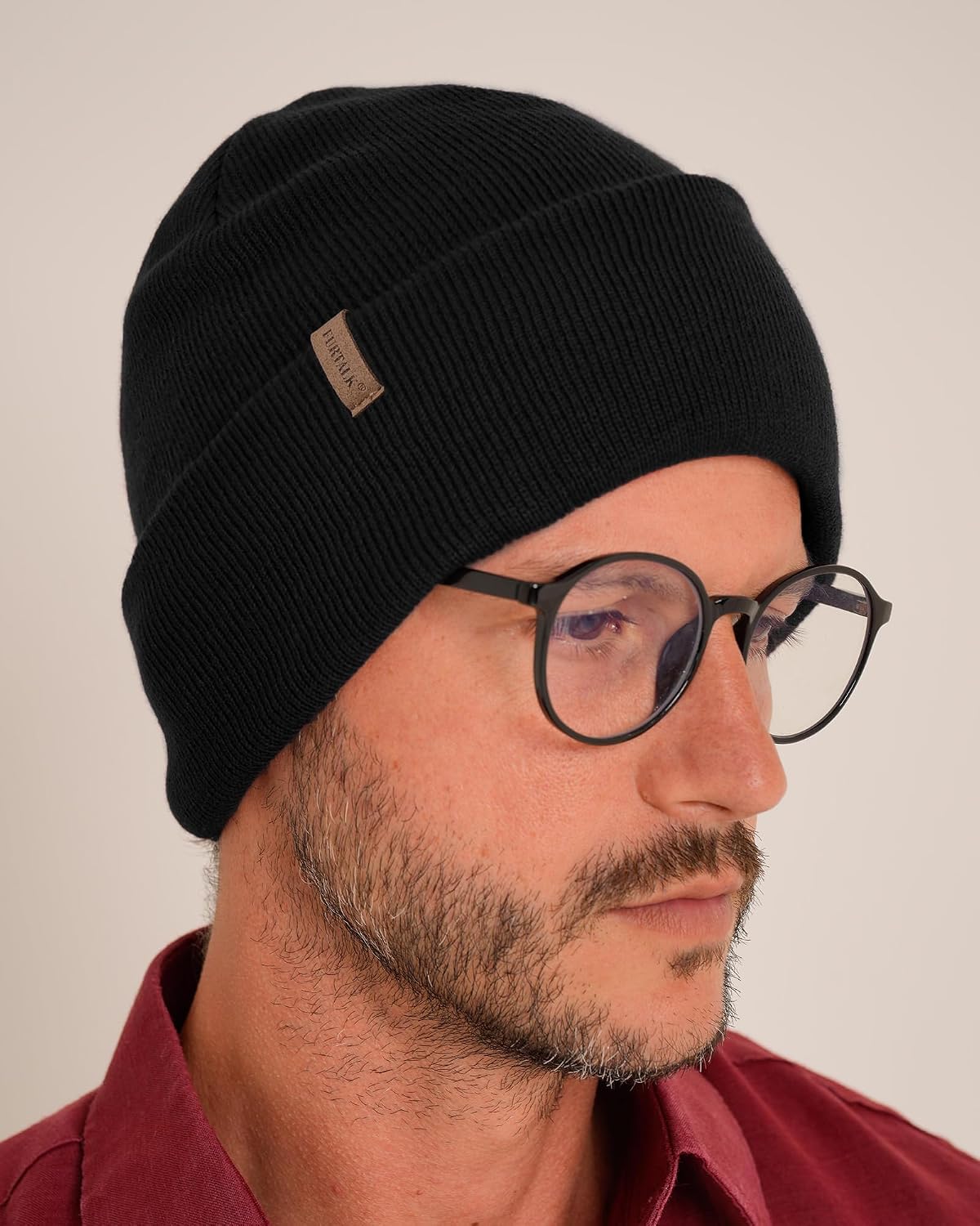 FURTALK Beanie for Men Women Cuffed Thick Knitted Winter Hat Skull Cap