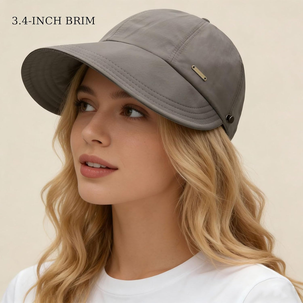 UPF 50+Womens Sun Hat UV Protection Hiking Fishing Hats Wide Brim Hat Adjustable Ponytail Packable Sun Cap