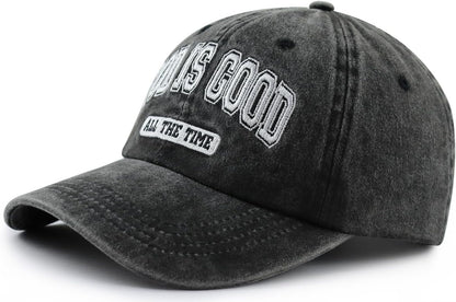 God is Good All The Time Hat for Men Women, Christian Baseball Cap