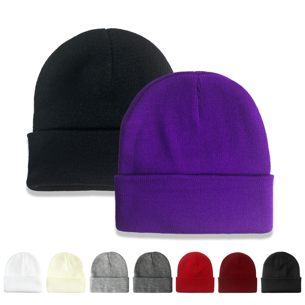 NPQQUAN 2 Packs Beanie for Men Women Winter Hats for Mens Beanie Skull Cap