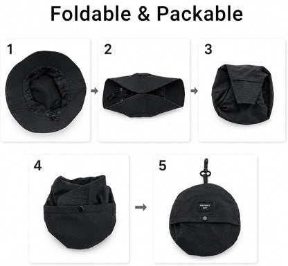 PFFY Packable Sun Bucket Hat for Men Women Outdoor UV Protection Sun Hats