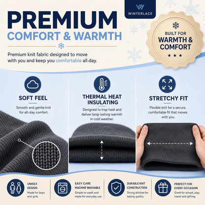 12 Pack Winter Beanie Hats for Men Women, Warm Cozy Knitted Cuffed Skull Cap, Wholesale