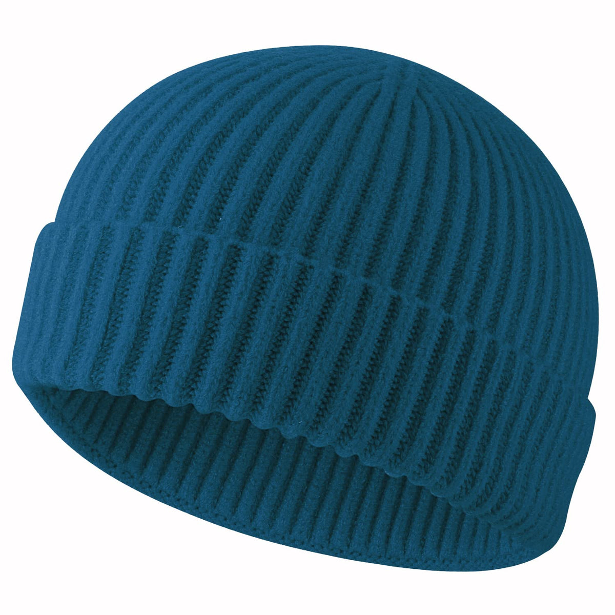ROYBENS Swag Wool Knit Cuff Short Fisherman Beanie for Men Women Winter Hat