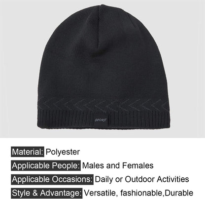 Mens Winter Warm Knitting Hats Plain Skull Beanie Cuff Toboggan Knit Cap